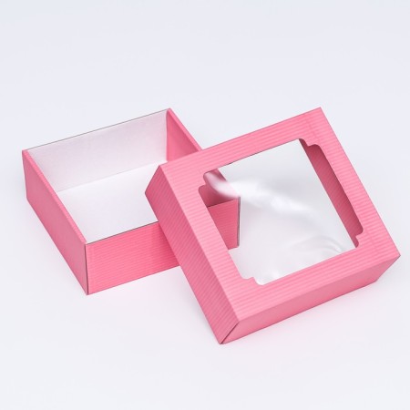 Box the team, cover is, with a window, pink, 14.5 x 14.5 x 6 cm-4