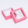 Box the team, cover is, with a window, pink, 14.5 x 14.5 x 6 cm
