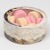 Makarun box, confectionery packaging tube with a window, “marble” 16 x 16 x 5 cm