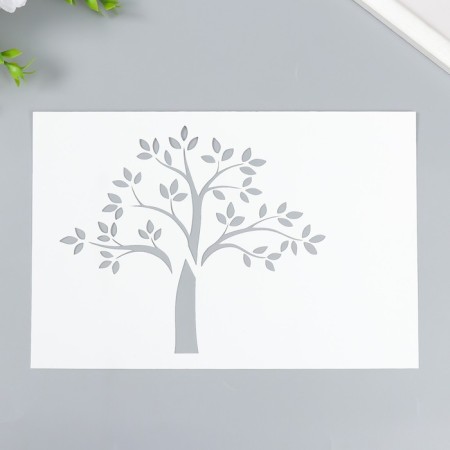 Plastic stencil "tree" 24x16 cm