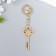Browler Metal with carbine, enamel, rhinestones "openwork key" 13.8x3.2 cm