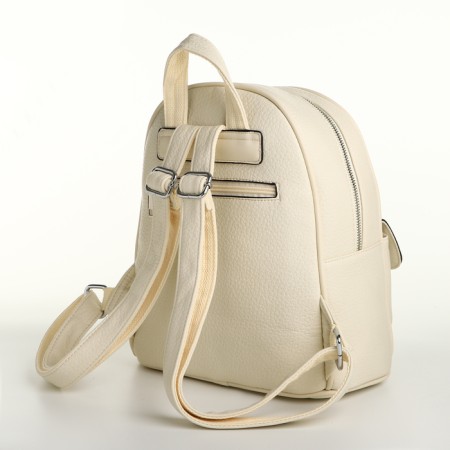 City backpack on a zipper, milk color-3