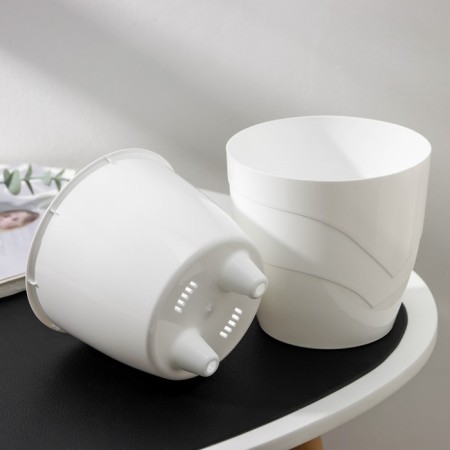 Kashpo for flowers with an insert "grace", 1.2 l, white color-2
