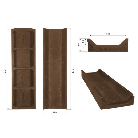 Suinced vehicle PPK, 50 × 15 × 5 cm, brown, lv-50 to-2