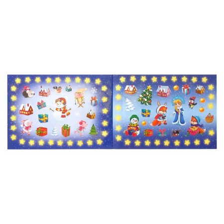250 New Year's stickers "Snowman"-2