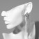 Earrings hanging "Odyssey" weaving, color silver