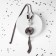 Pendant "madness" spiral, white-gray color, l = 70 cm