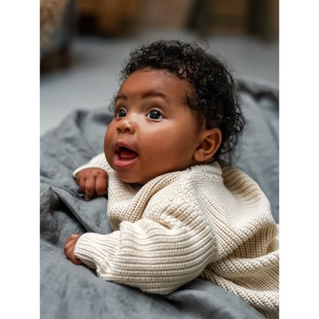 Sweater Knitted Children's Amarobaby Pure Love Buddy, height 92 cm, Milk color-10