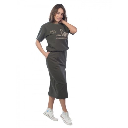 Women's suit Unpredented, size 44, khaki color-2