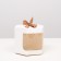 Box hexagonal, with a window, white, 10 x 10 x 10 cm