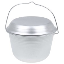 Aluminum pot with a lid, 6 l, conical, poisoned