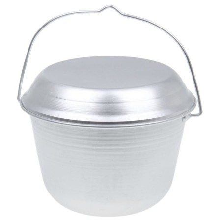 Aluminum pot with a lid, 6 l, conical, poisoned