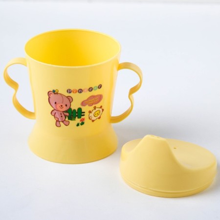 A set of children's dishes, 4 items: bowl, spoon, fork, chip with solid nose 200 ml, MIX color-4