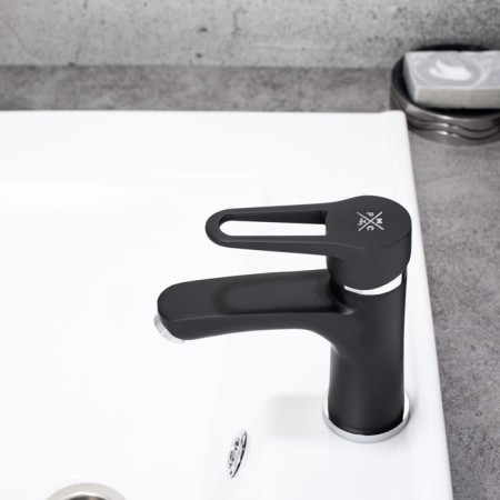 Mixer for the sink RMS SL77BL-001F, single-leaf, black-3