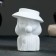 Kashpo - organizer "Girl with chewing gum" white 9x11x9cm