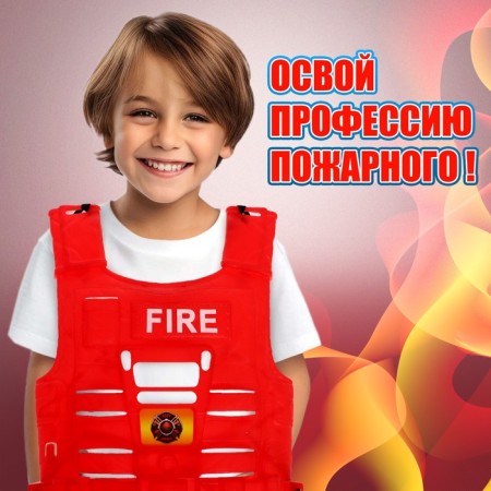 Set of firefighter "firefighter", with a vest, 7 items-5