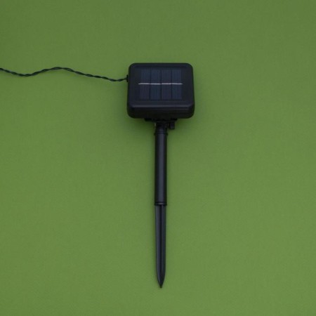 Garland “thread” 4.5 m with nozzles “butterflies”, IP44, dark thread, 30 LED, glow blue/green, 2 modes, solar battery-5