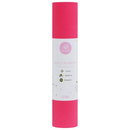 Sangh yoga rug, 183x61x0.6 cm, pink/gray color-7