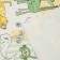 Baby oilcloth "Cartoons", district. 70x100 cm., Without edging, white/green color