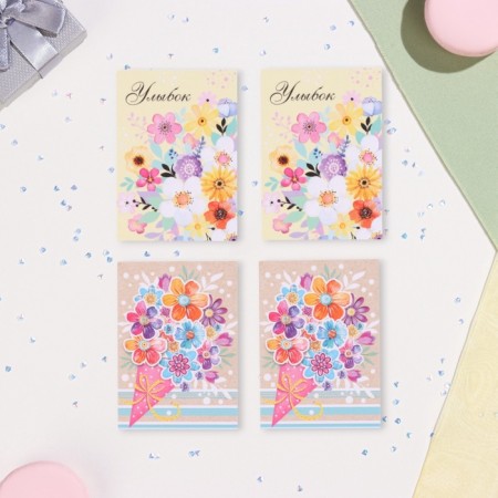 Set of mini -postcard "Wishes - 4" poppy, 40 pieces, 5 x 7 cm-6
