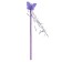 Carnival set "Butterfly", 3 objects: wings, rim, rod, purple color