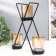 Summary Metal, glass for 3 candles "Garn" D-5 cm, black 9x21x25 cm