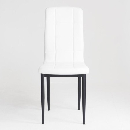 Chair "Quadro", black metal/aero white-3