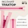 Lightning "Tractor", No. 5, detachable, automatic lock, 60 cm, pink/raspberry color