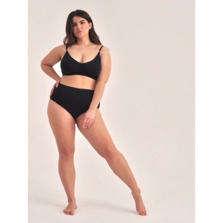 Panties Thong Women's String, size 54-56, black color-2