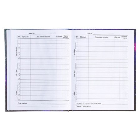 Diary for grades 1-4, "Knowledge", solid cover 7BC, glossy lamination, 48 sheets-4
