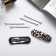 Invisibility for Herty hair (set 10 pcs) Leo, 5 cm, silver-black