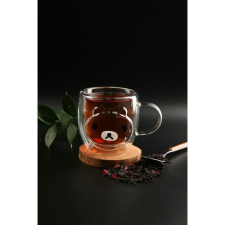Glass mug with double walls "Panda", 300 ml-6