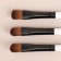A set of makeup brushes, 3 objects, white/black color