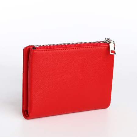 Women's wallet on magnet, red color-1
