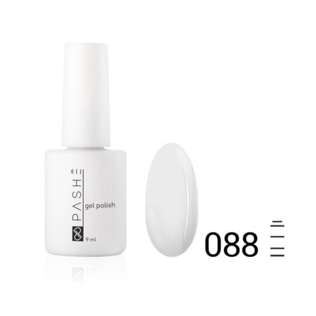 Color gel polish Pashe, No. 088 Classic White, 9 ml
