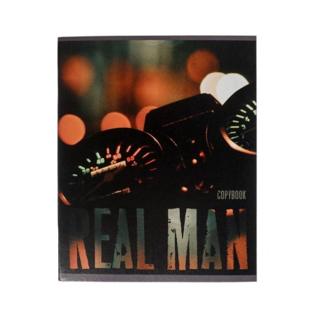 Notebook of 48 sheets in Calligrata Real Man, covered Cardboard, OFSET block, mix-4