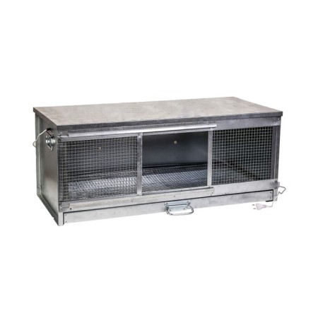 Bruder for chickens, 100 × 40 × 45 cm, with a pallet, with a lamp cartridge, metal-1