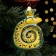 Christmas porcelain toy "snake", fastening loop, 9 cm