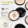 Button, 4 punctures, d = 27 mm, beige color