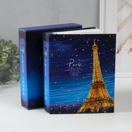 Photo album for 200 photos 10x15 cm "Eiffel Tower with backlight" in a box 25.8x21x5 cm-1