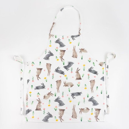 Apron Dolyana "Fluffy Bunnies" 60x70 cm, 100% cotton, 164 g/m2-1