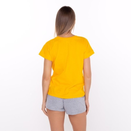 Home female "Avocado" (T -shirt/shorts), yellow/gray color, size 48-2
