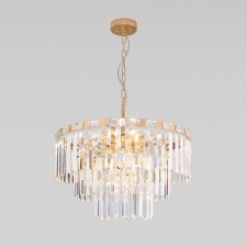 Светильник подвесной Eurosvet Elegante 10130/8, E14, 8х60Вт, 570х570х780 мм, цвет золото
