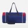 Sports bag with lightning, with an increase, 3 outer pockets, a long belt, blue/red color