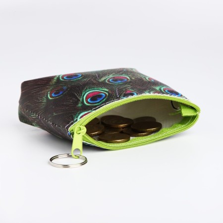Women's wallet with lightning, black/green color-2