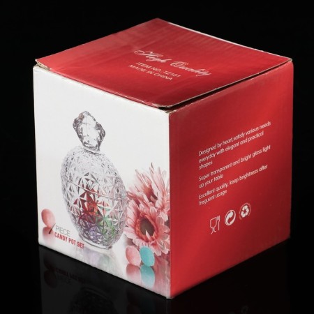 Glass sugar "Venice. Ripples ", 250 ml, 9 × 14.5 cm, with a lid-3