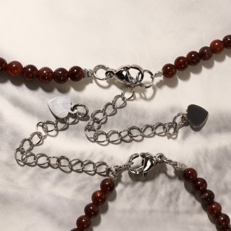 Set 2 objects: beads, bracelet ball No. 3 "Granat"-2