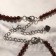Set 2 objects: beads, bracelet ball No. 3 "Granat"