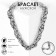 Bracelet "Gladiator" narrow weaving, color silver, 18 cm