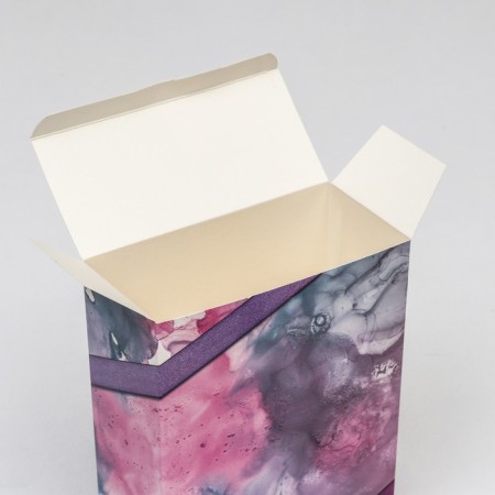 Folding box "Gift" with a purple bow, 16 x 23 x 7.5 cm-4